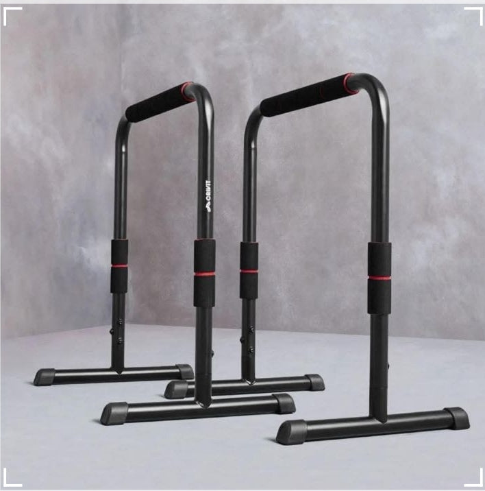 Crivit - Set of 2 Dip Bars, Equalizer Bars. Parallettes), for Bodyweight Strength Training.