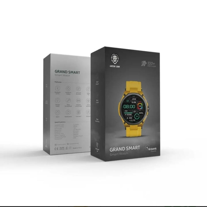 Green Lion Grand Smart Watch with Yellow Case - Yellow