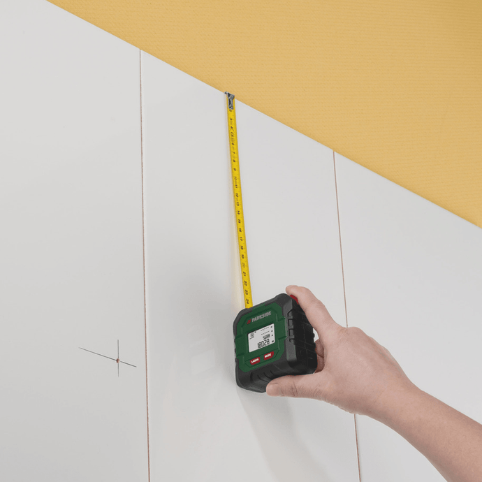Parkside - Laser Distance Meter with Tape Measure.