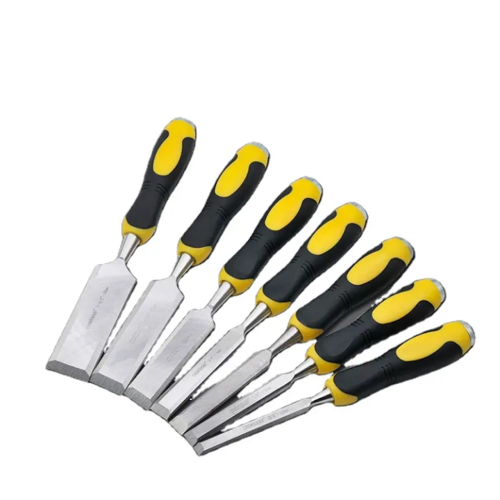 CROWNMAN Professional Custom Carbon Steel Double Color Durable Hand Woodwork Wood Working Carving Tools Chisel Set 19mm 32mm