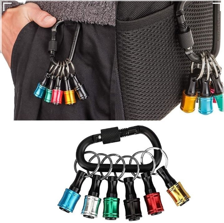 WorkZone - Bit Holder Keychain Set, for Securely Storing & Organizing Screwdriver Bits.