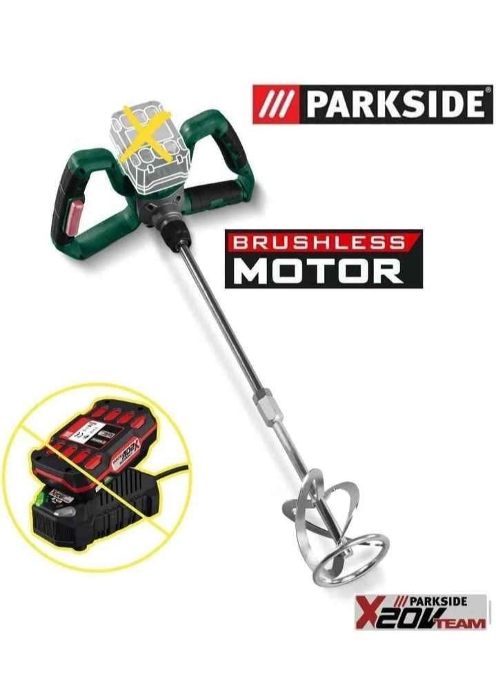 Parkside - Cordless Paint and Mortar Stirrer & Mixer without Battery and Charger Mixer, 20 V