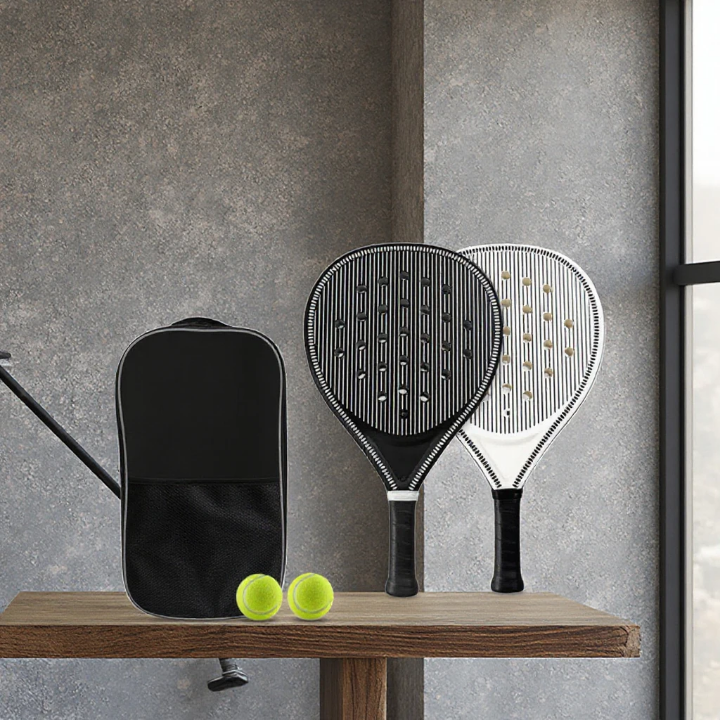 Padel Rackets for beginners size: 46. 5*25. 4*4. 5CM. Structure: Inner core foam + Carbon.