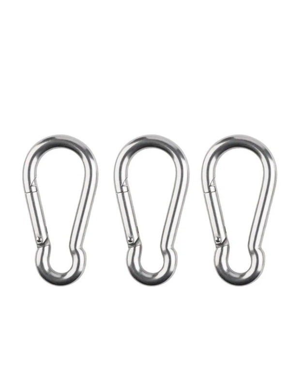 Parkside - Carabiner Hook/Hook with Hanging Chain Eye (Carabiner Hooks, 3 Pieces)