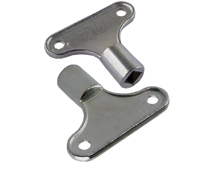 2 x Radiator Air Vent Key Rad Alloy Solid Bleed Plumbing Tool Valve Heating Easygrip