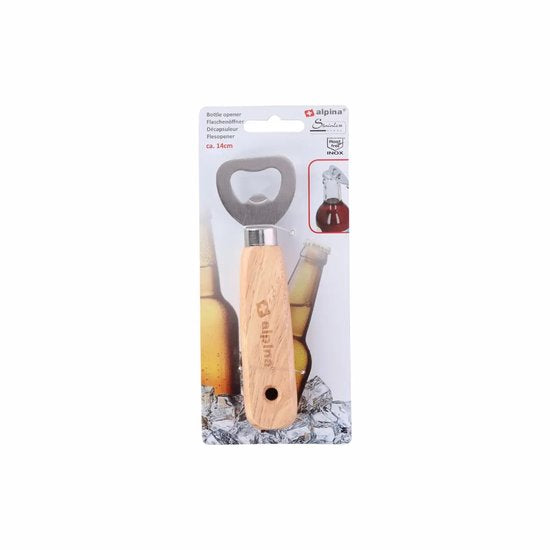 Alpina Wooden Bottle Opener 14x4x1.7cm