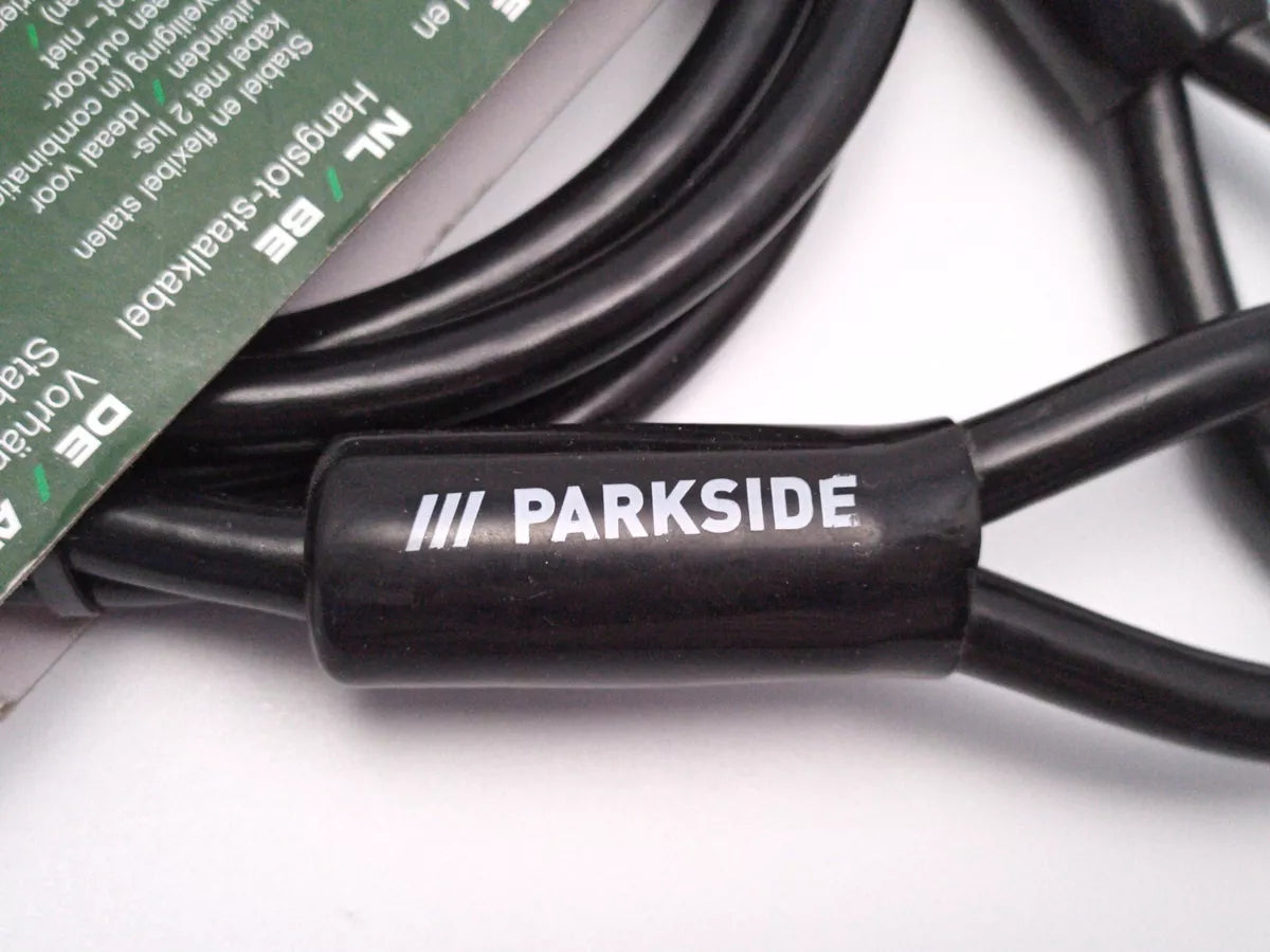 Parkside Heavy Duty 2.5m Steel Security Cable With 2 Loop Ends Security Chain