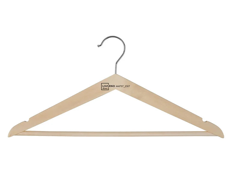 Livarno Home - Wooden coat hangers, set of 10