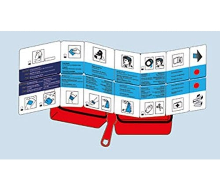 Sensiplast - 44-Piece Car First Aid Kit Red with First Aid Guide