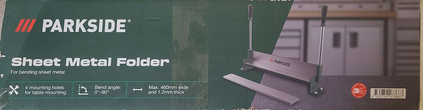 Parkside - Sheet Metal Folder, max 460mm wide & 1.2mm thick.