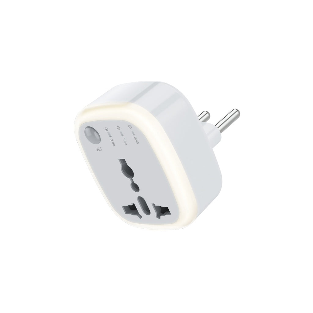 Green Lion Universal Conversion Plug - Timer Function / LED Light - White