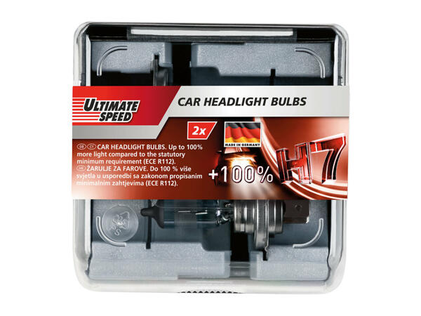 Ultimate Speed - Car Headlight Bulbs H7 +100%