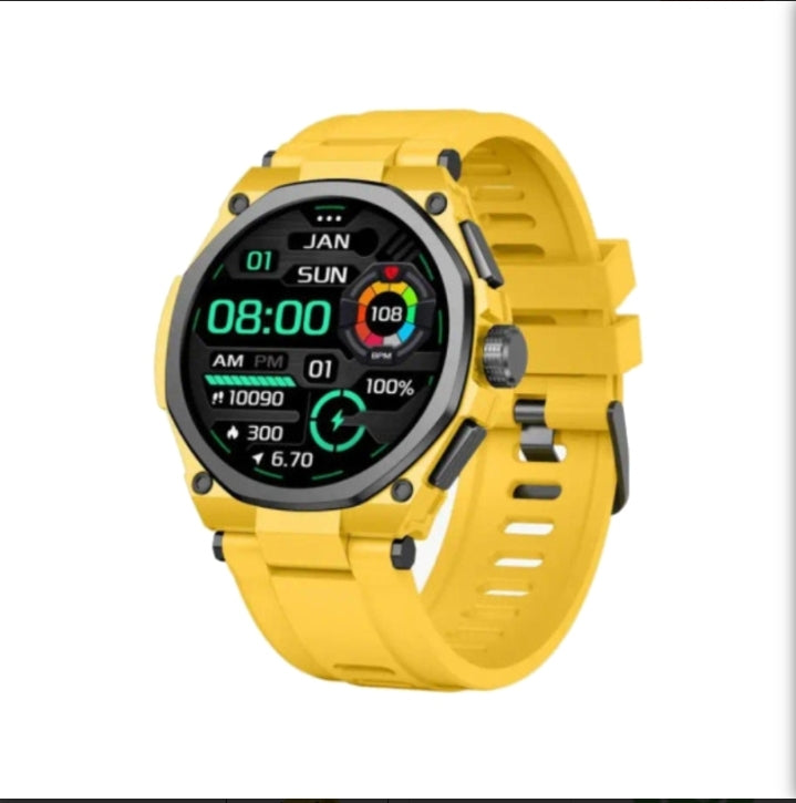 Green Lion Grand Smart Watch with Yellow Case - Yellow