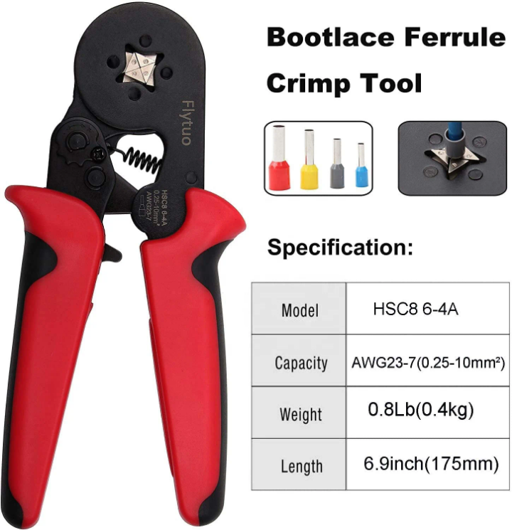 Manual Self Adjusting Terminal Crimper HSC8 6-4 Crimping Tool
