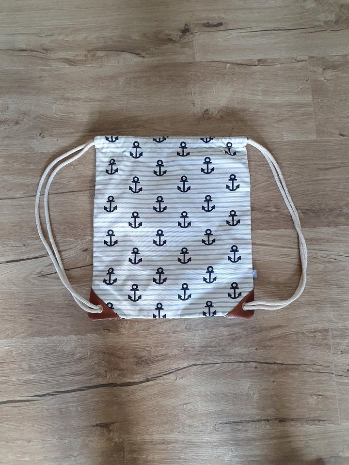 Summer Bag / Gym bag / Backpack. Marine Pattern anchor Drawings