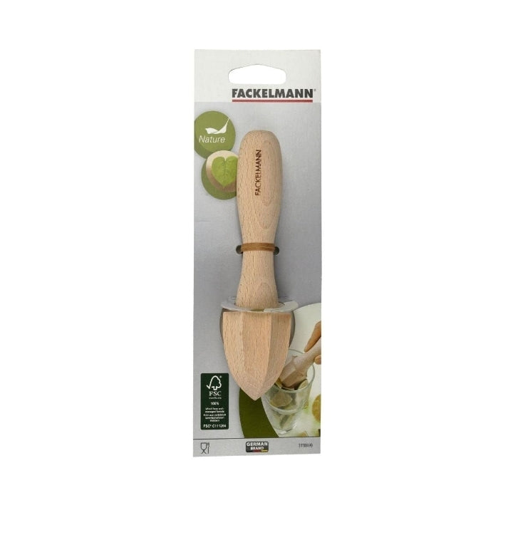 Fackelmann Lemon Squeezer Beech Wood Beige 15x8 x4 cm, Bar Tender, Kitchen Lemon Squeezer
