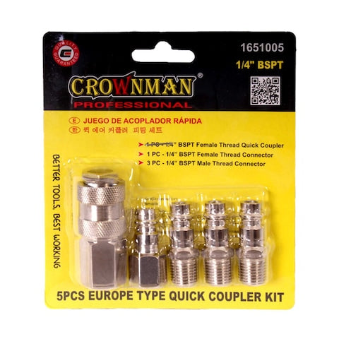 Crownman 5 Pcs Quick Coupler Kit