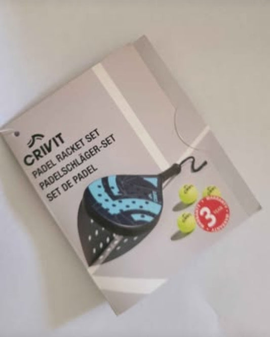 Crivit - Padel Racket Set consisting of a racket and three balls