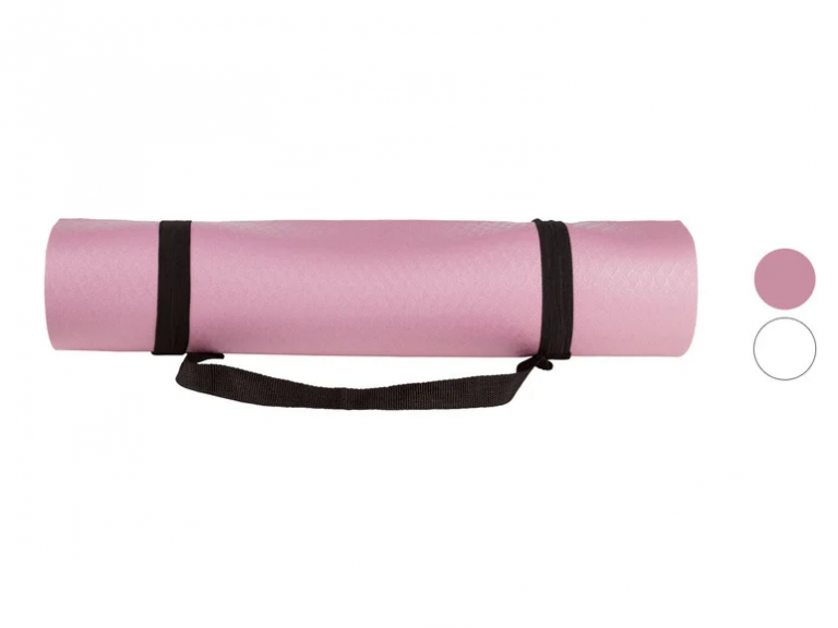 Crivit -  Yoga Mat 180 x 60 cm, with carrying strap, Purple Color