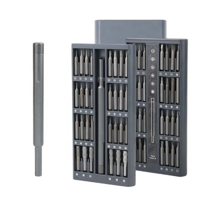 63 in 1 Plastic Case-Clip Type Aluminium Alloy Handle Mobile Phone Electric Pocket Precision Screwdriver Set with Magnet
