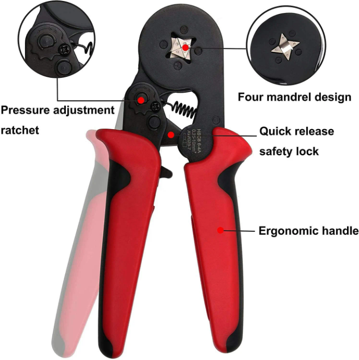 Manual Self Adjusting Terminal Crimper HSC8 6-4 Crimping Tool