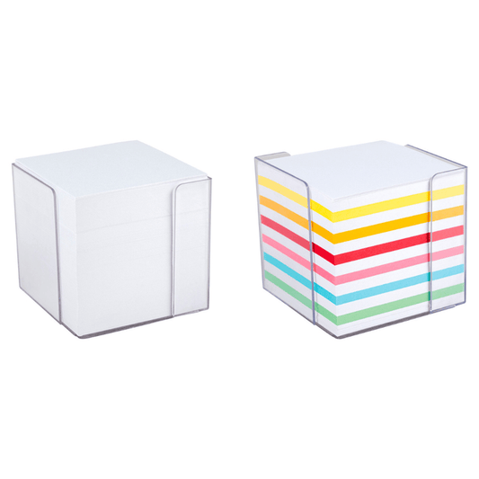 Crelando - Notebox Containing a 9x9 cm Paper Memo Cube with 800 sheets. White or Colored