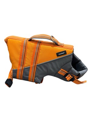 Zoofari Dog life jacket Size Small 4-5kg Adjustable orange grey Floating