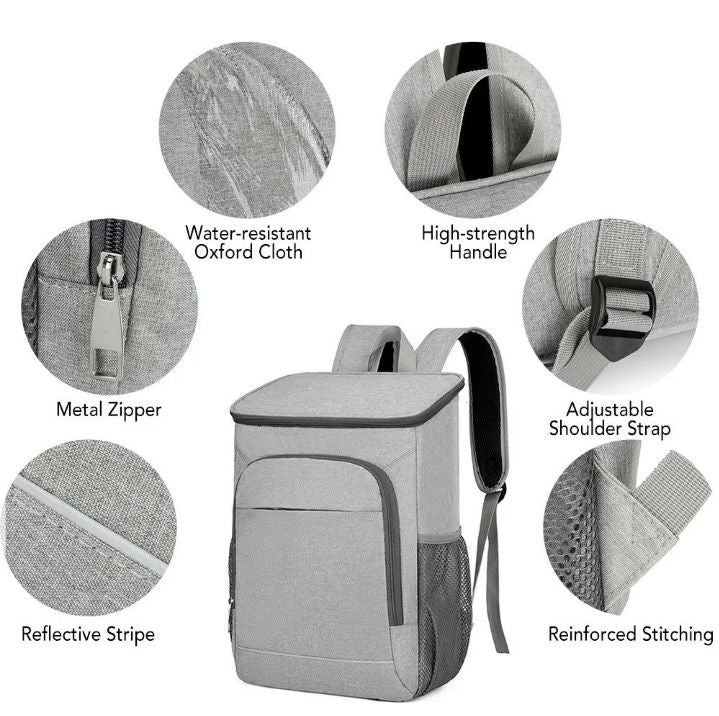 Country Side - 14L Cooler Backpack Leakproof Insulated Lunch, Bag Picnic food insulation cooler bag for Outdoor Camping Hiking Picnics Beach.