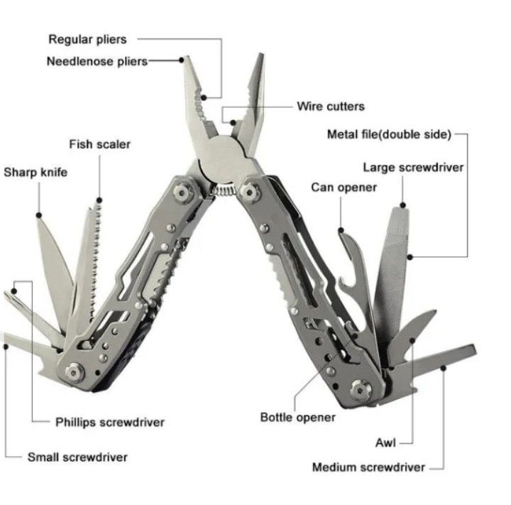 Camping Survival Multitools Outdoor Folding Multi Tool Pliers 13 in 1 Stainless Steel Blade Saw Blade Screwdriver