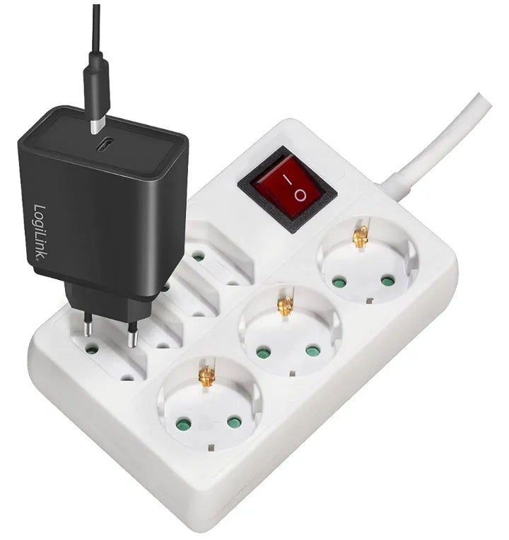 Socket Extension Cord M1 With Switch 7 Sockets 3x16A 4x2.5A 1.5m