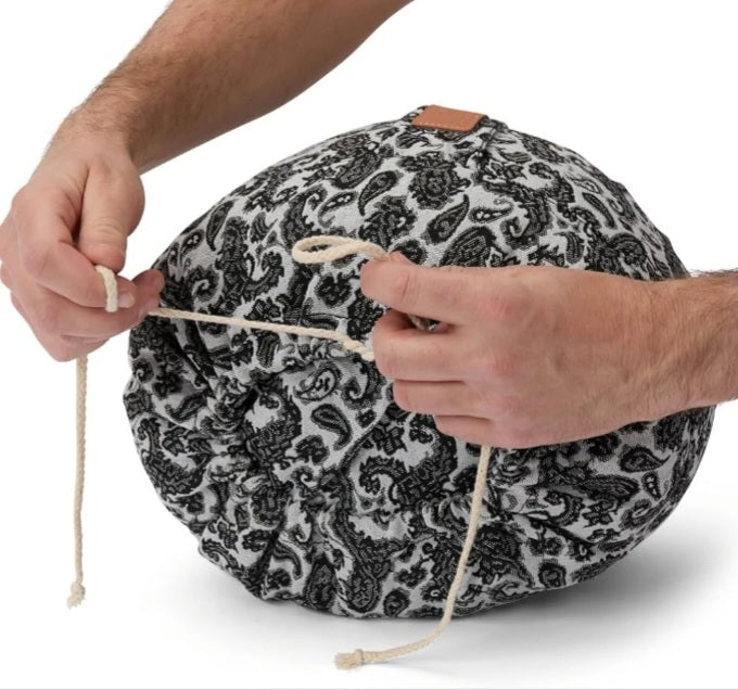 Do You Yoga - Yoga Cushion "Vishnu" with Cord Closure & Organic Spelt Husks – Ideal as Yoga Cushion/Zafu Cushion/Meditation