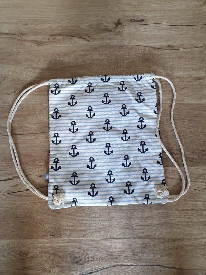 Summer Bag / Gym bag / Backpack. Marine Pattern anchor Drawings