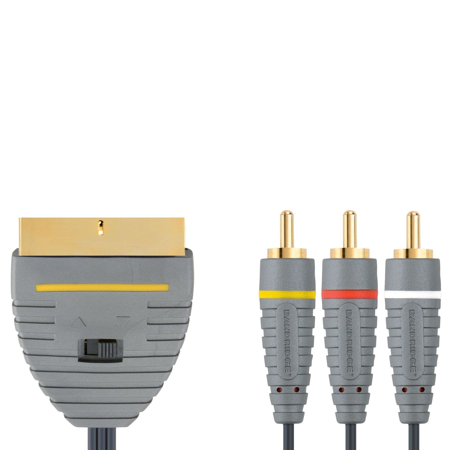 BANDRIDGE 5M SWITCHED SCART TO 3X PHONO BVL5605