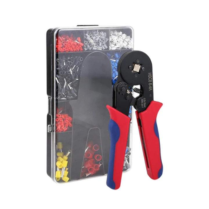 HSC8 6-4 Insulated End Connector Crimper, Terminals Wire Crimping Tool Kit