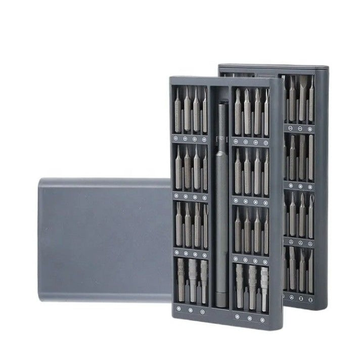 63 in 1 Plastic Case-Clip Type Aluminium Alloy Handle Mobile Phone Electric Pocket Precision Screwdriver Set with Magnet