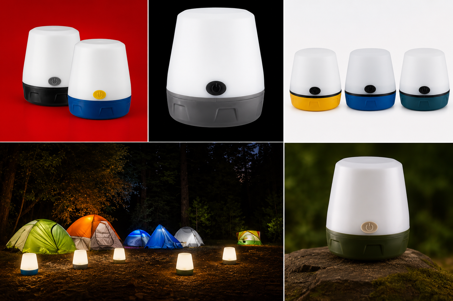 Basic Camping Lamp in white.