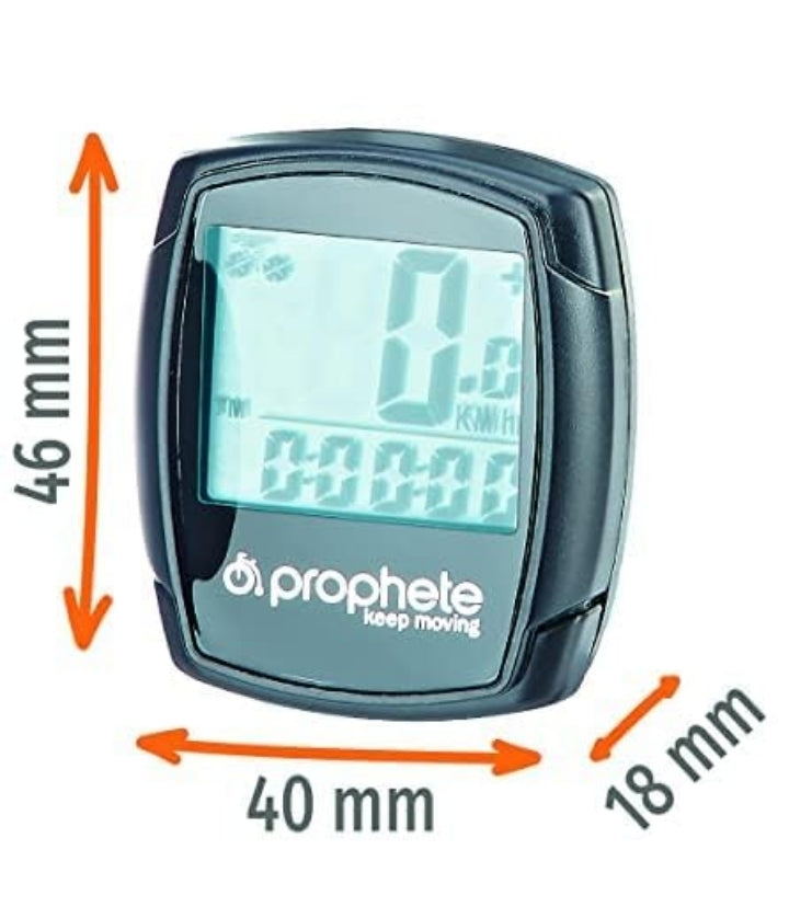 Prophete Bike Computer with 9 Functions Black