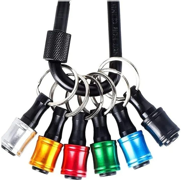 WorkZone - Bit Holder Keychain Set, for Securely Storing & Organizing Screwdriver Bits.