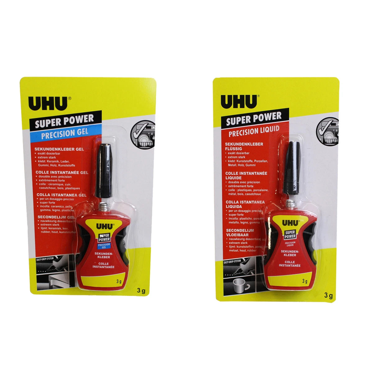 UHU - Super Glue Super Power Super Glue Gel Liquid Fast Adhesive 3g Glue