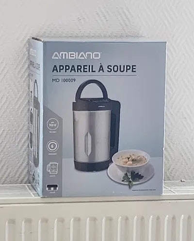 AMBIANO - Compact Healthy Soup Maker 1.6L Capacity With Stainless Steel Jug & 6 Function.