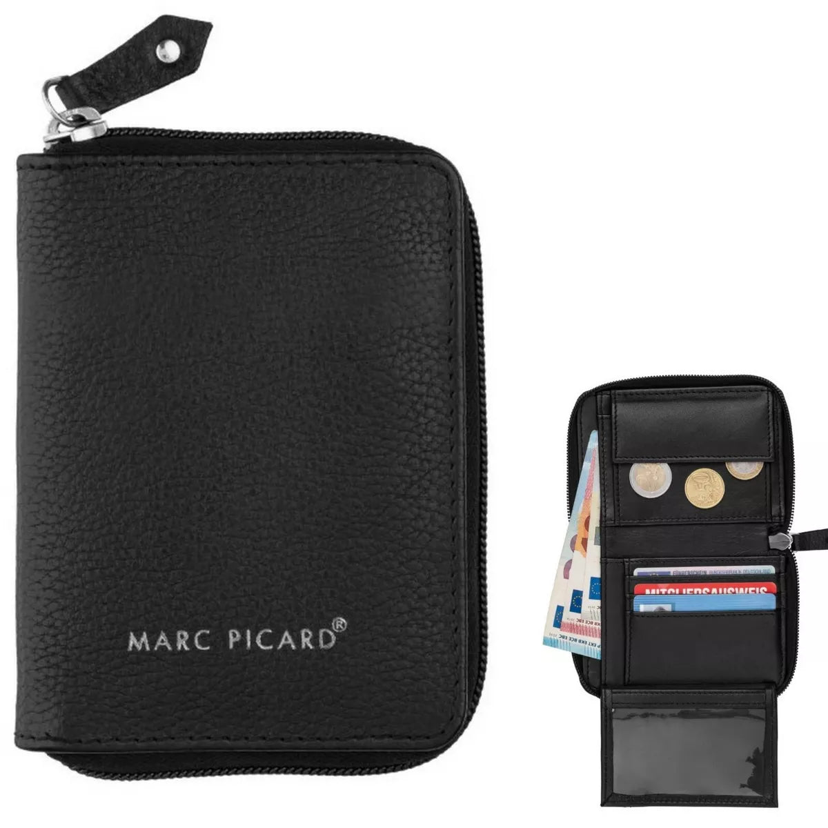 Marc Picard - Unisex genuine leather wallet purse.