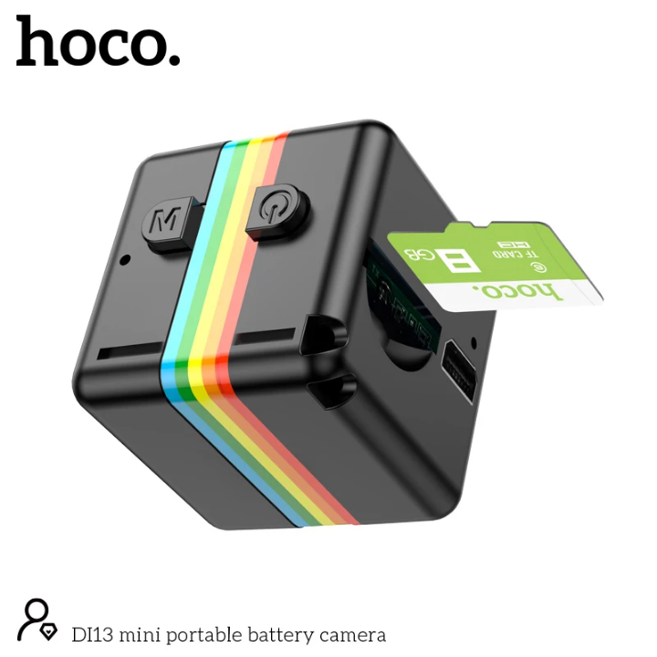 Hoco DI13 Mini Portable Camera featuring 1080p video recording capabilities.