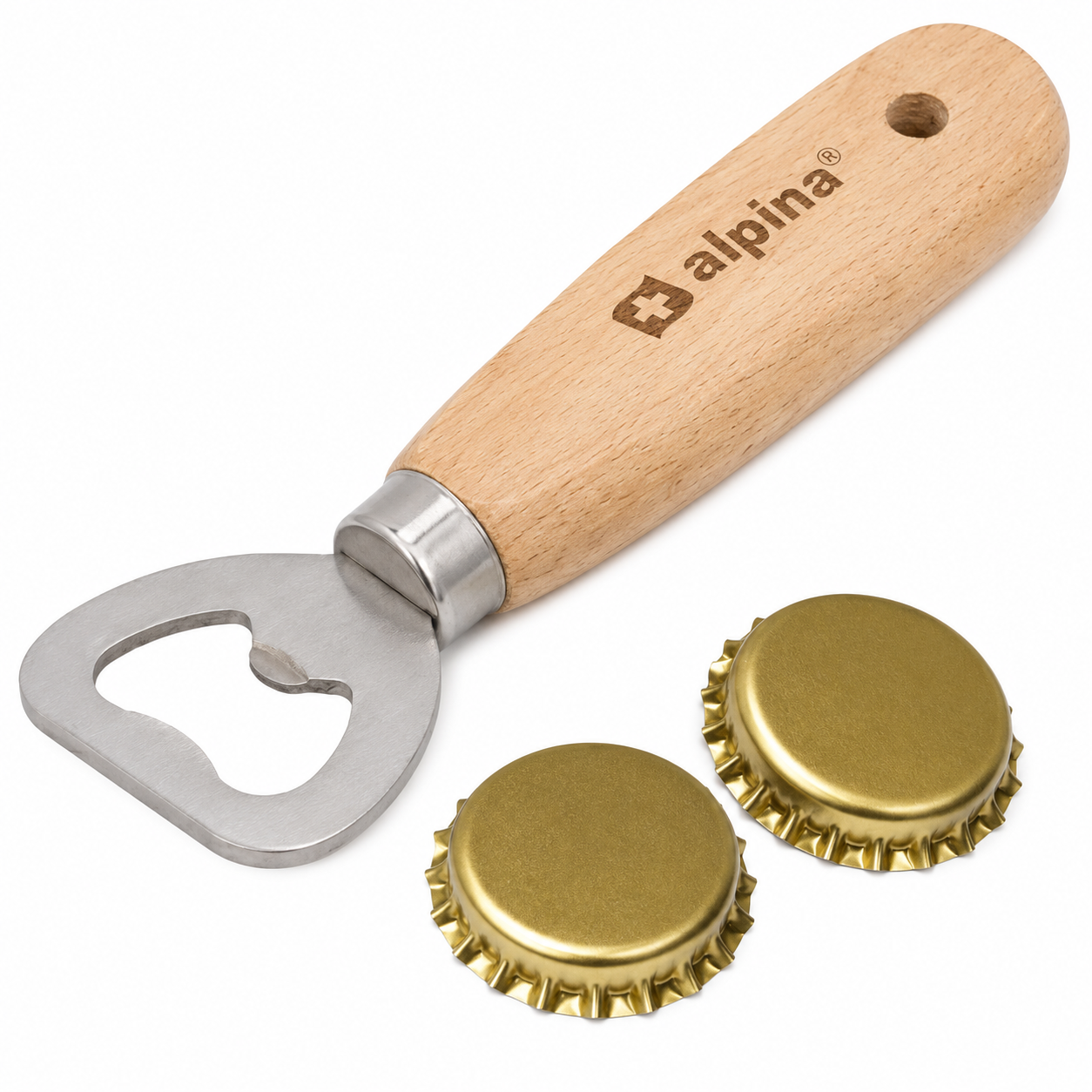 Alpina Wooden Bottle Opener 14x4x1.7cm