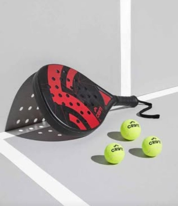 Crivit - Padel Racket Set consisting of a racket and three balls