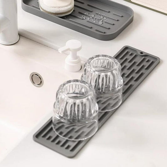 SilverCrest - Grey Silicone Mat for Drying Dishes and Glasses