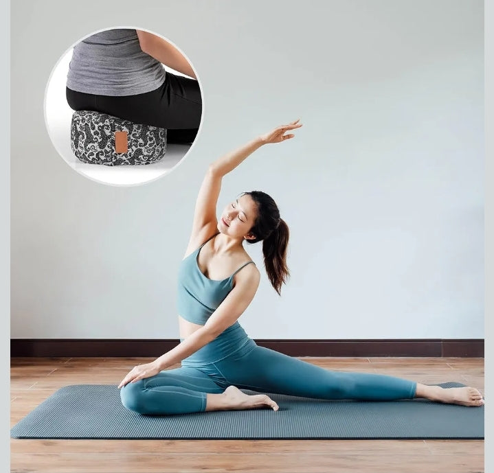 Do You Yoga - Yoga Cushion "Vishnu" with Cord Closure & Organic Spelt Husks – Ideal as Yoga Cushion/Zafu Cushion/Meditation