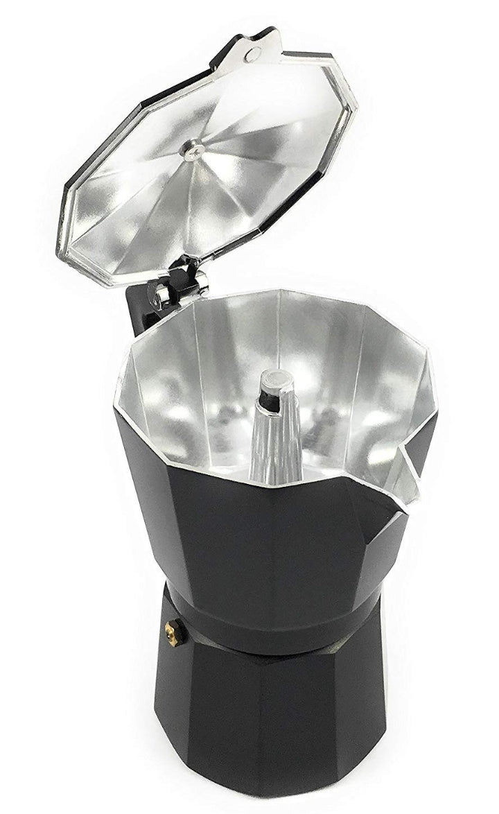 ERNESTO - Italian Coffee Maker Aluminum 9  cups ( Brand new some shipping scratches)