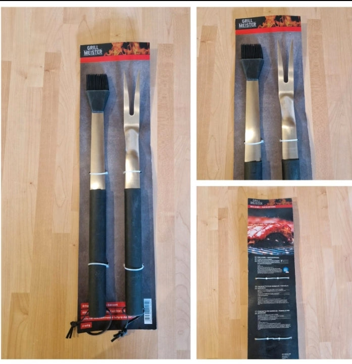Grill Meister - Grill Fork + Marinade Brush