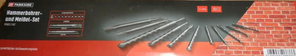Parkside SDS drill set »pgbs 2 B2« 5-piece hammer drill and masonry drill
