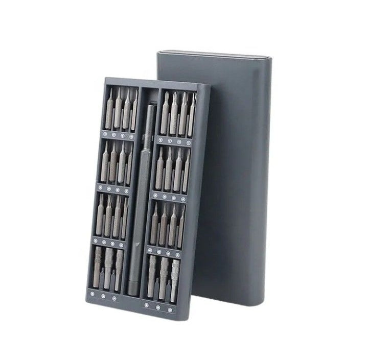 63 in 1 Plastic Case-Clip Type Aluminium Alloy Handle Mobile Phone Electric Pocket Precision Screwdriver Set with Magnet